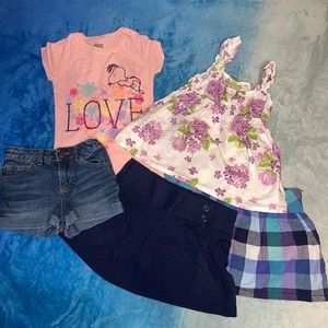 Snoopy top jean purple rose blouse outfit bundle